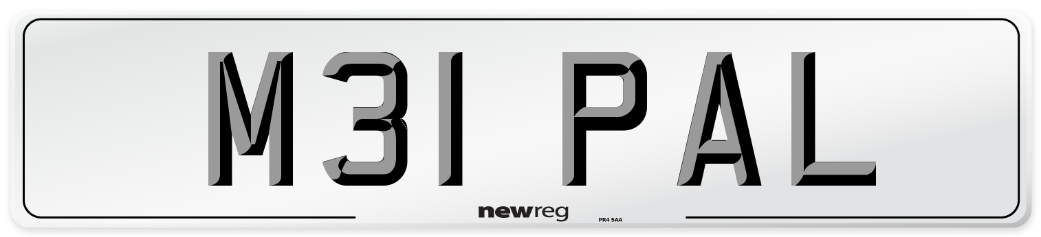 M31 PAL Number Plate from New Reg